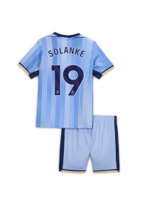 Tottenham Hotspur Dominic Solanke #19 Jalkapallovaatteet Lasten Vieraspeliasu 2024-25 Lyhythihainen (+ Lyhyet housut)